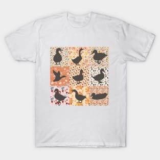 Duck Lover Duck Mom Duck Mama Farmer Floral Boho Duck T-Shirt